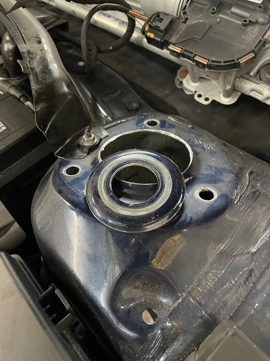 Strut Tower drilling aid tool for accessing camber plates Luft Technik